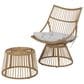 Hearth and Haven Elaine 2-Piece Patio Chat Set with Beige Cushion in Light Brown, , large