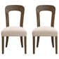 Hearth and Haven Upholstered Side Chair with Beige Cushion in Light Brown (Set of 2), , large