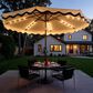 HOMLUX 10" Patio Umbrella with Lights in White, , large