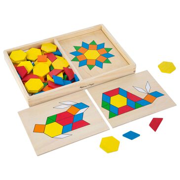 Melissa & Doug Pattern Blocks and Boards Classic Toy, , large