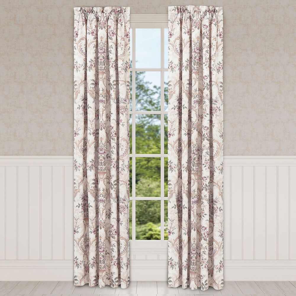 J. Queen New York Avant Garden 84&quot; x 41&quot; Window Panel Pair in Blush, Violet and Green, , large