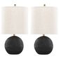 LumiSource Kona 23" Polyresin Table Lamp in Matte Black and Modern Brass (Set of 2), , large