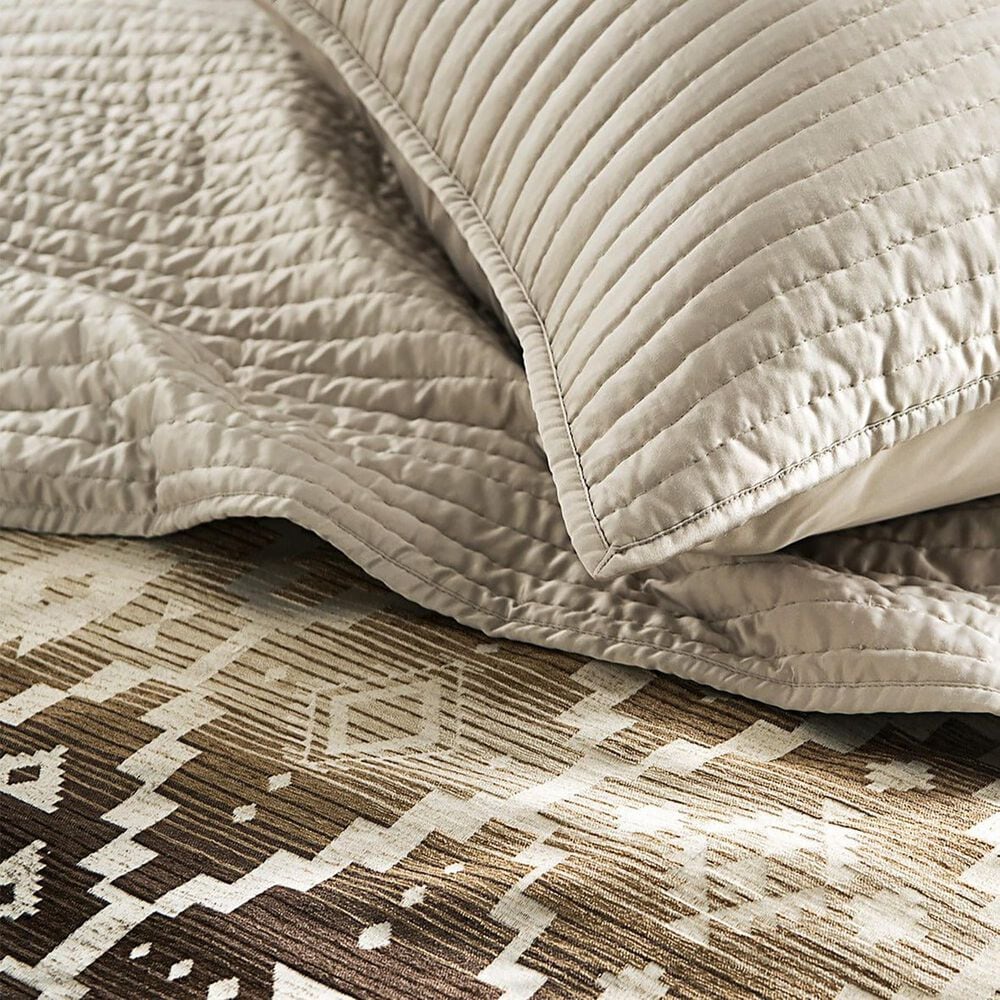 HiEnd Accents Chalet Aztec 3-Piece Super Queen Comforter Set in White and Brown, , large