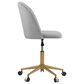Linon Home Decor Adalynn Swivel Desk Chair with Gray Cushion in Gold, , large