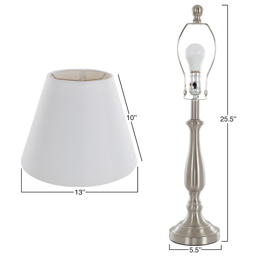 Timberlake 3-Piece Floor and Table Lamp Set in Brushed Steel, , large