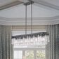 Golden Lighting Ciara 6-Light Linear Pendant in Matte Black, , large