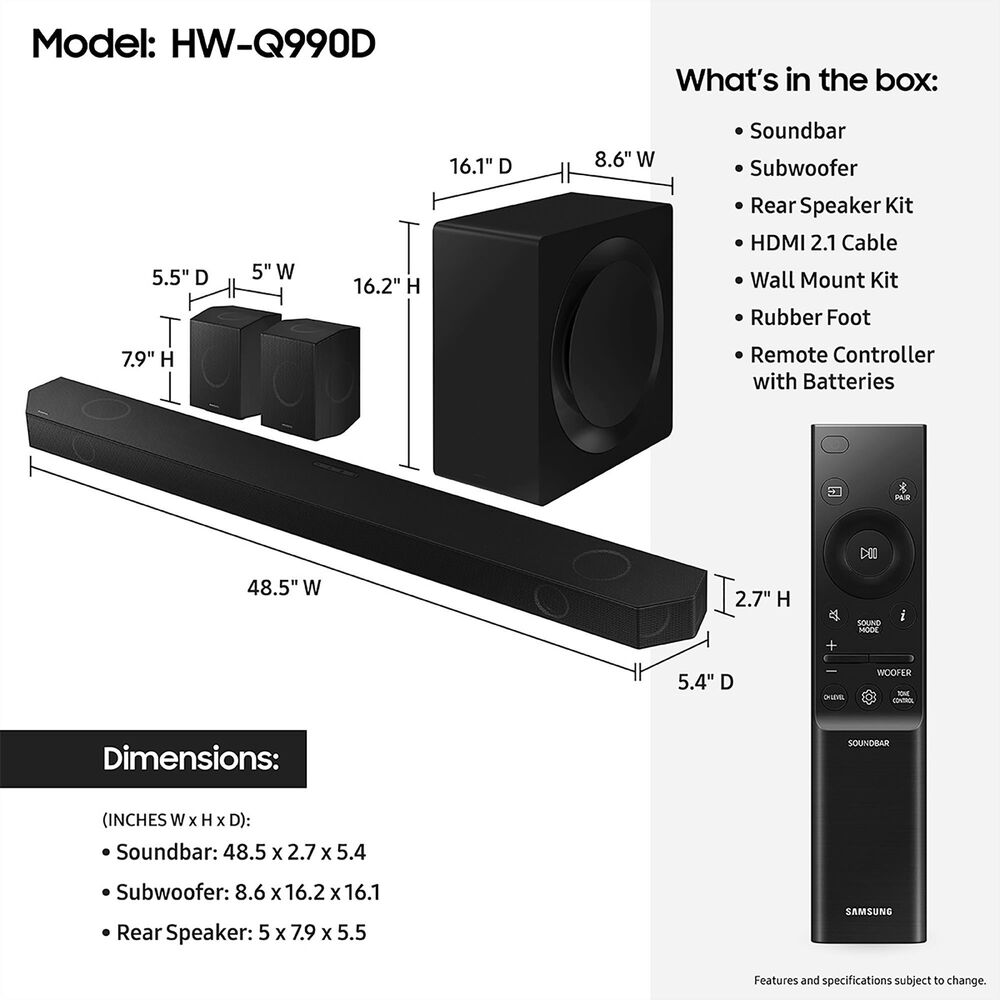 Samsung 85&quot; 4K QLED w/Soundbar Sys, , large