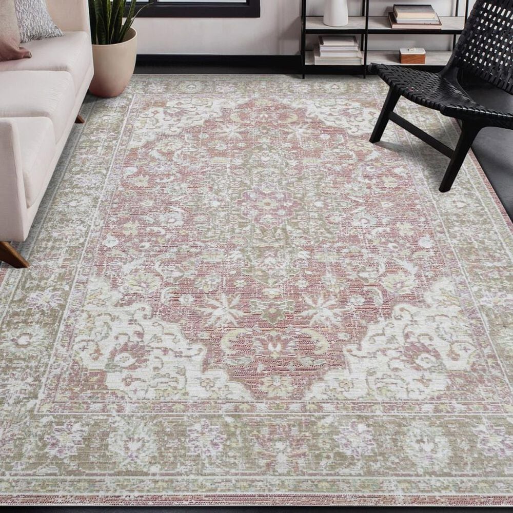 Amer Rugs Century 5&#39;3&quot; x 7&#39;3&quot; Pink Area Rug, , large