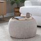 Lumisource Tray Storage Pouf in Light Brown, , large