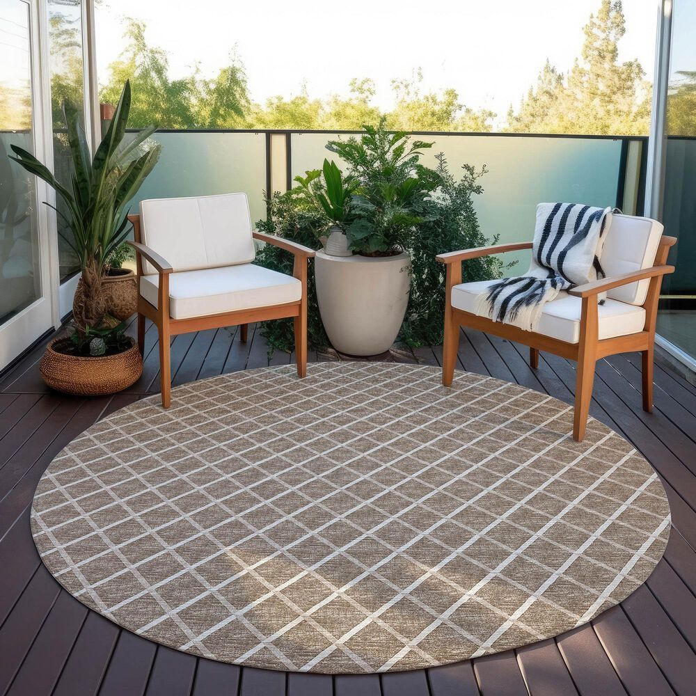 Dalyn Rug Company York 10&#39; Round Taupe Indoor/Outdoor Area Rug, , large