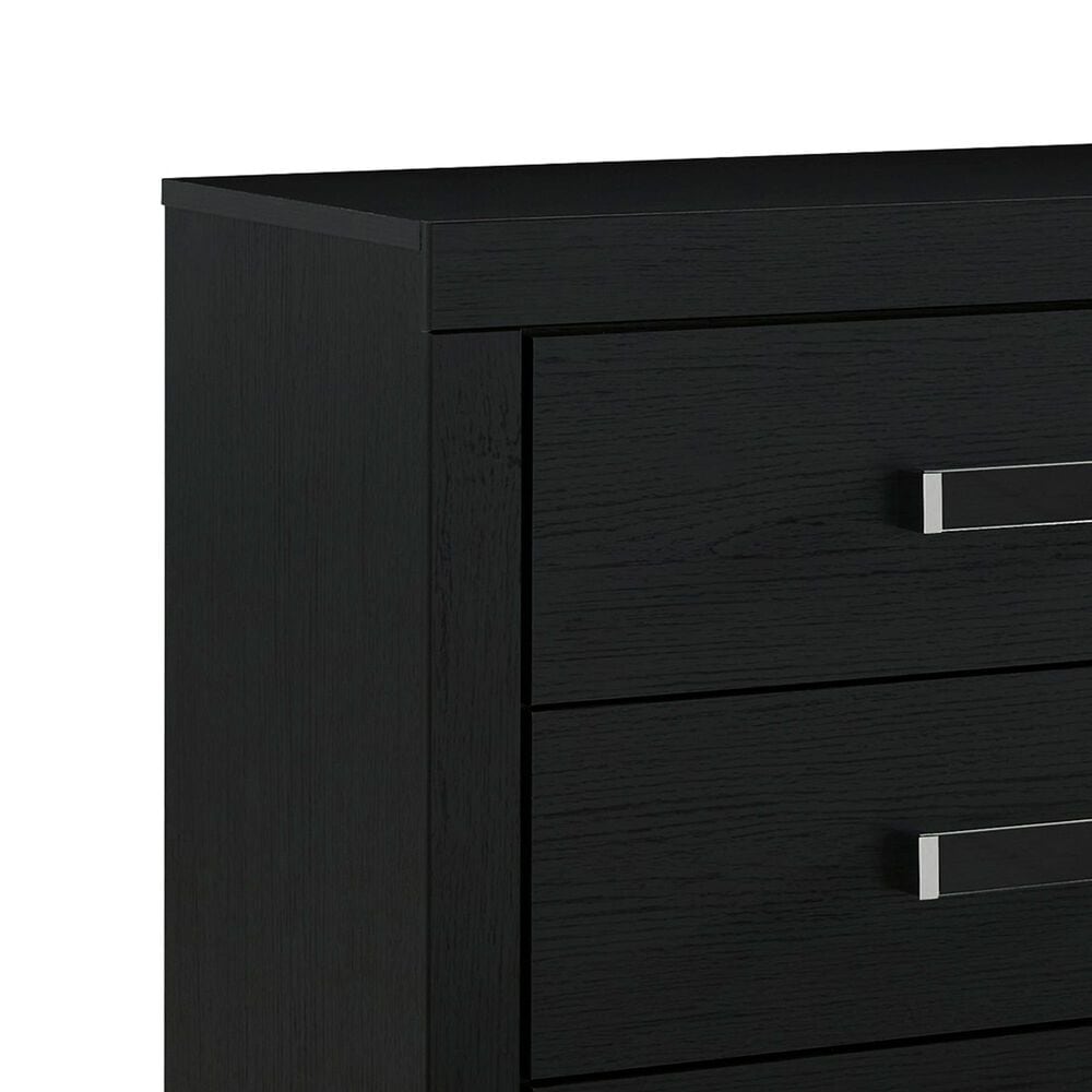 Ashley Maeling 4 Piece Queen Panel Bedroom Set in Matte Black, , large