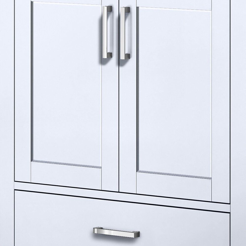 Lexora Home Jacques 30&quot; Single Bathroom Vanity Cabinet Only in White and 28&quot; Mirror, , large