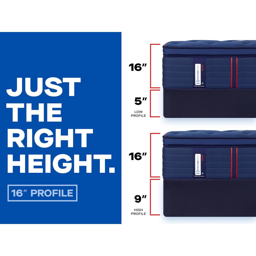 Sealy Posturepedic Elite Spring Brenham II Firm Euro Pillow Top Full Mattress, , large