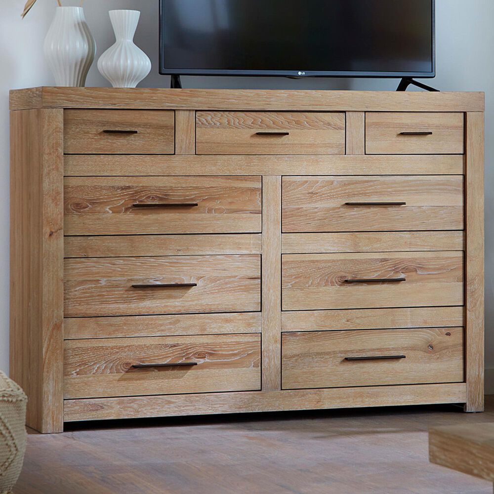 Riva Ridge Modern Loft 9-Drawer Chesser in Modern Khaki, , large