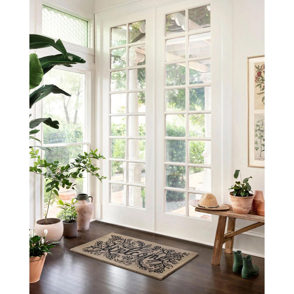 Rifle Paper Co. x Loloi Minnie Min-03 2&#39;3&quot; x 3&#39;9&quot; Cream Area Rug, , large