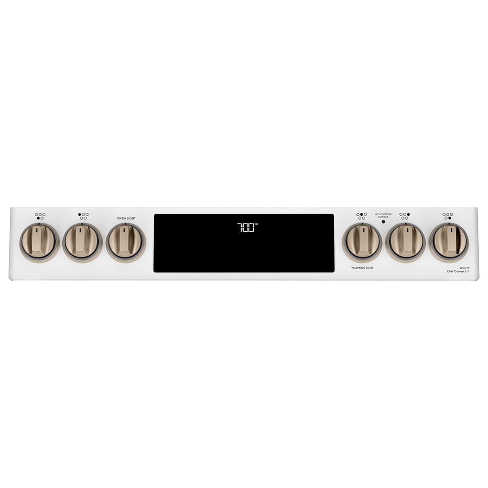 Cafe 5.7 Cu. Ft. Smart Slide-In, Front-Control, Radiant and Convection Range in Matte White, , large