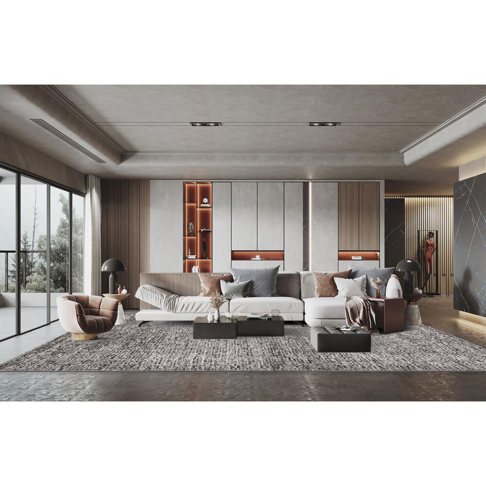 Radici USA Magica 8&#39; x 10&#39; Gray and Silver Area Rug, , large