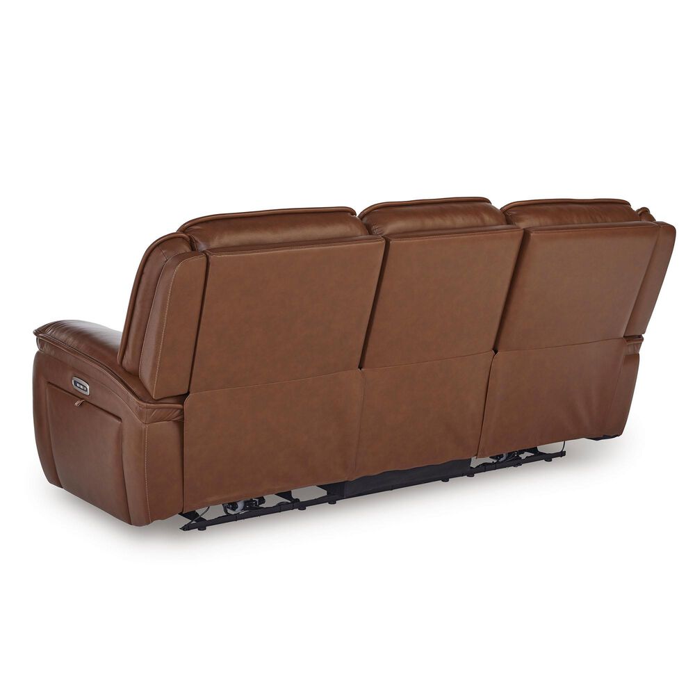 Ashley Healy Pier Power Reclining Sofa in Chocolate, , large