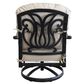 GatherCraft Geneva Patio Club Swivel Rocker with Cushion in Linen Beige, , large