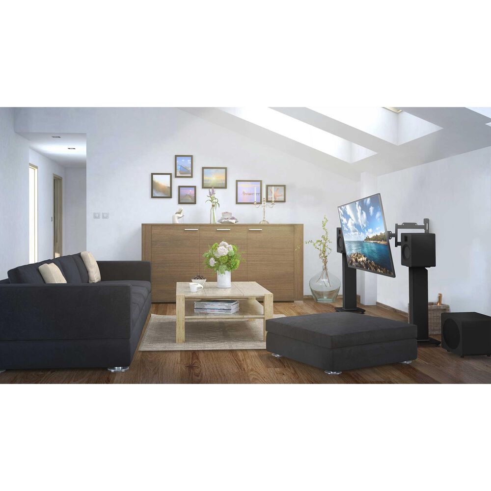 Kanto Full Motion Single Stud TV Wall Mount for 30" - 70" TVs in Black, , large