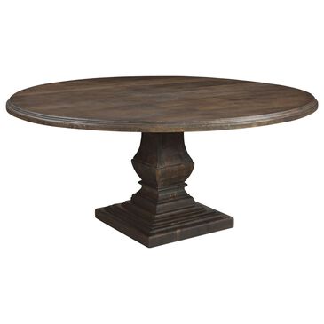 Home Trends & Design Nimes 72" Round Dining Table in Weathered Mango - Table Only, , large