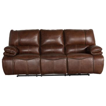 Oxford Furniture Power Reclining Sofa with Power Headrest in Baron Walnut, , large