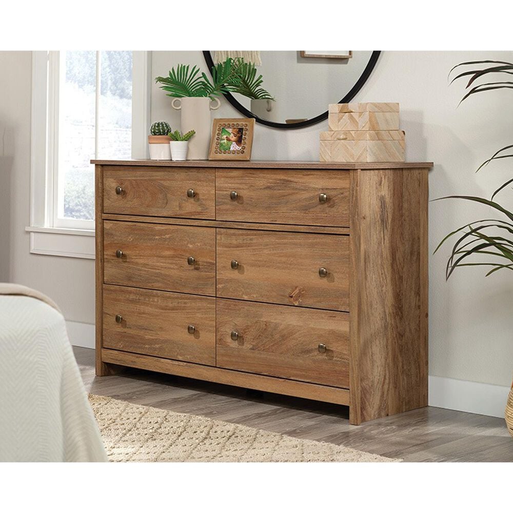 Sauder River Ranch 6-Drawer Dresser in Sindoori Mango, , large