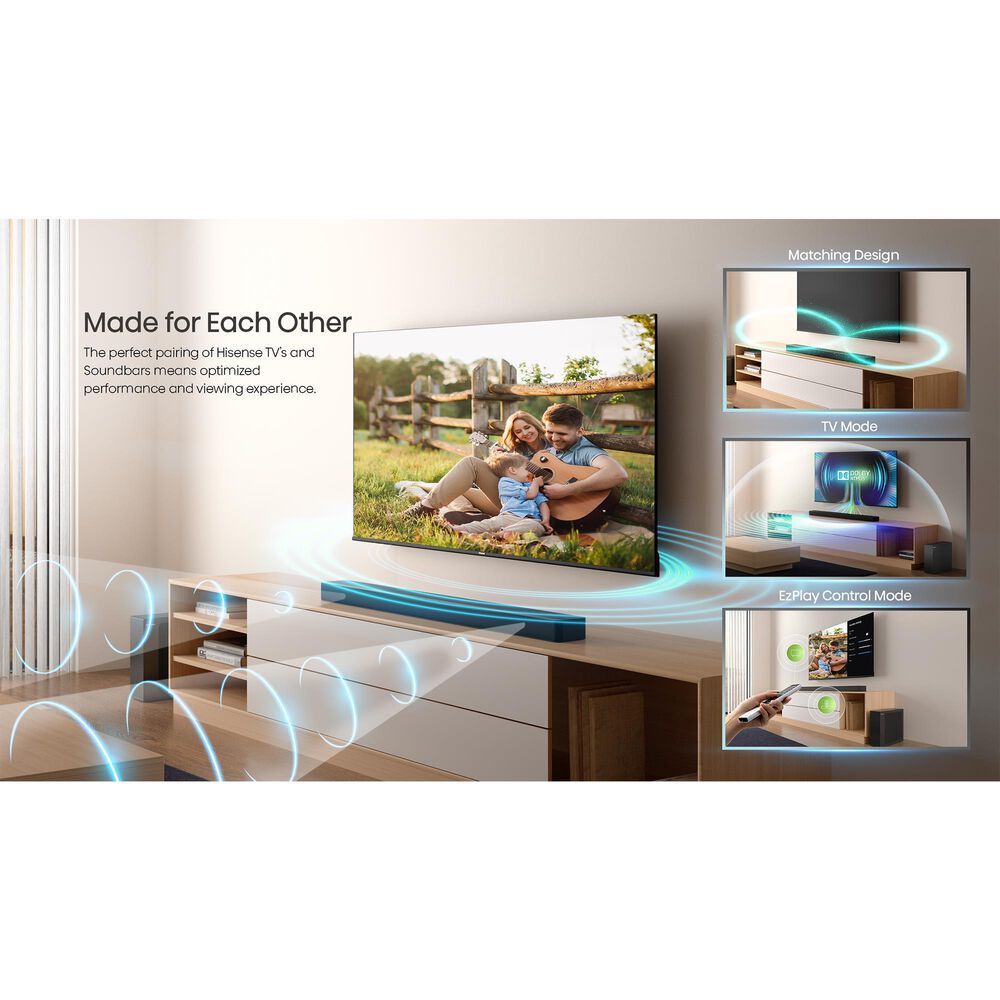 Hisense HS2100 2.1 CH Soundbar with Wireless Subwoofer, , large