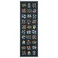 Rifle Paper Co Perennial Wildflower 2"5" x 7"8" Black Runner, , large