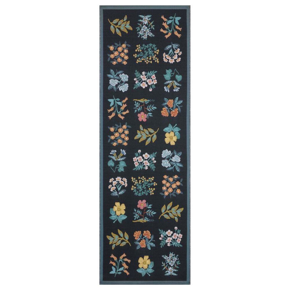 Rifle Paper Co Perennial Wildflower 2"5" x 7"8" Black Runner, , large