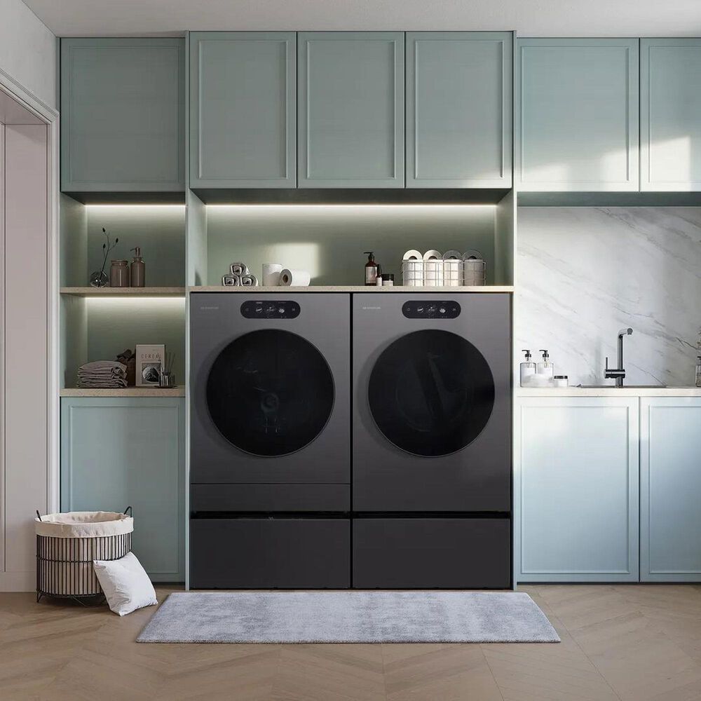 LG Signature 1 Cu. Ft. SideKick Pedestal Washer in Brushed Black Steel, , large