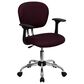 Flash Furniture Swivel Task Chair in Burgundy, , large