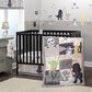 Lambs and Ivy Star Wars Classic Fleece Baby Crib Blanket in Gray, Green, White and Black, , large