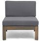 Hearth and Haven Alcove 5-Piece Outdoor L-Shape Sectional Set with Dark Grey Cushion in Teak, , large