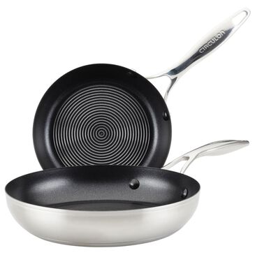Circulon Cookware 8" and 10.25" Nonstick Frying Pan Set in Stainless Steel, , large
