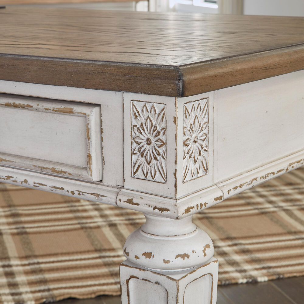 Ashley Realyn Lift Top Desk in White and Brown, , large