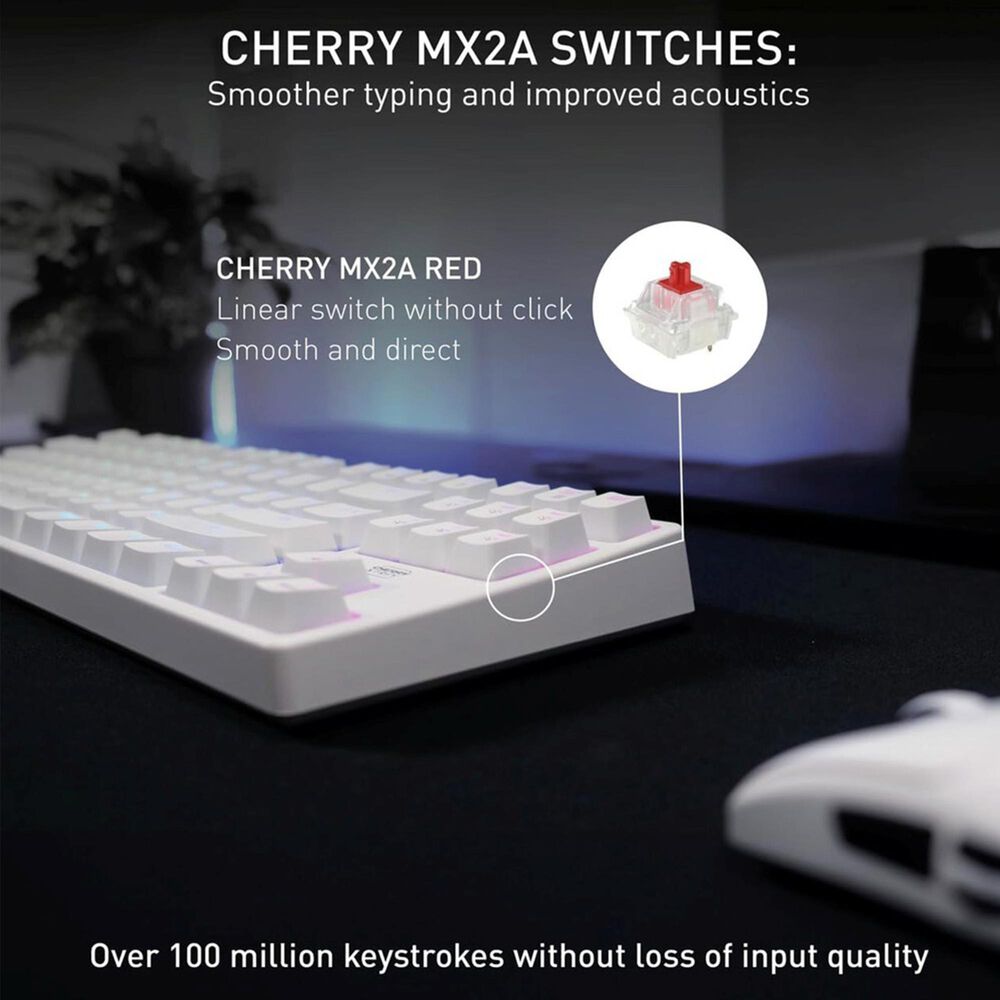 Cherry K4V2 TKL Gaming Keyboard in White, , large