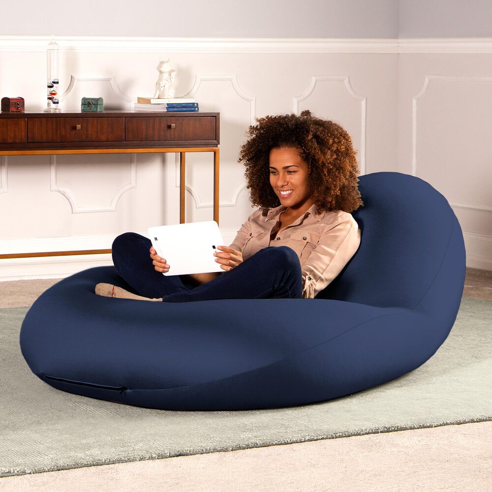 Jaxx Nimbus Large Bean Bag Chair in Navy, , large