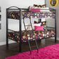 Linon Home Decor Heavy Twin Over Twin Bunk Bed in Black, , large
