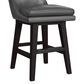 Mayberry Hill Villanova Swivel Counter Stool with Pewter Cushion in Espresso, , large