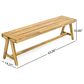 Hearth and Haven Outdoor Dining Bench in Light Teak (Set of 2), , large