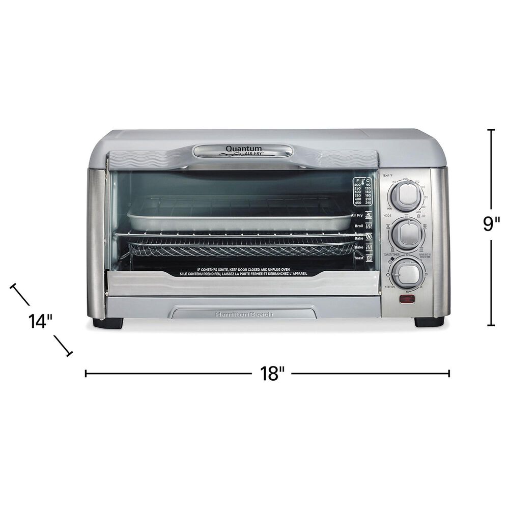 Hamilton Beach Toaster Oven with Quantum Air Fry Technology in Stainless Steel, , large
