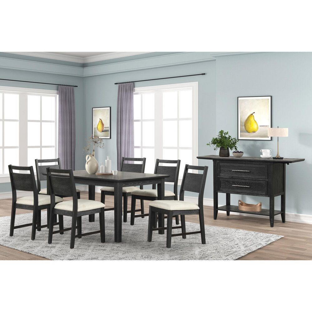 New Heritage Design Sable Crest 5-Piece Rectangular Dining Set in Sable Black, , large