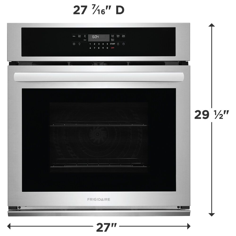 Frigidaire 27" Single Wall Oven with Air Fry in Stainless Steel, , large