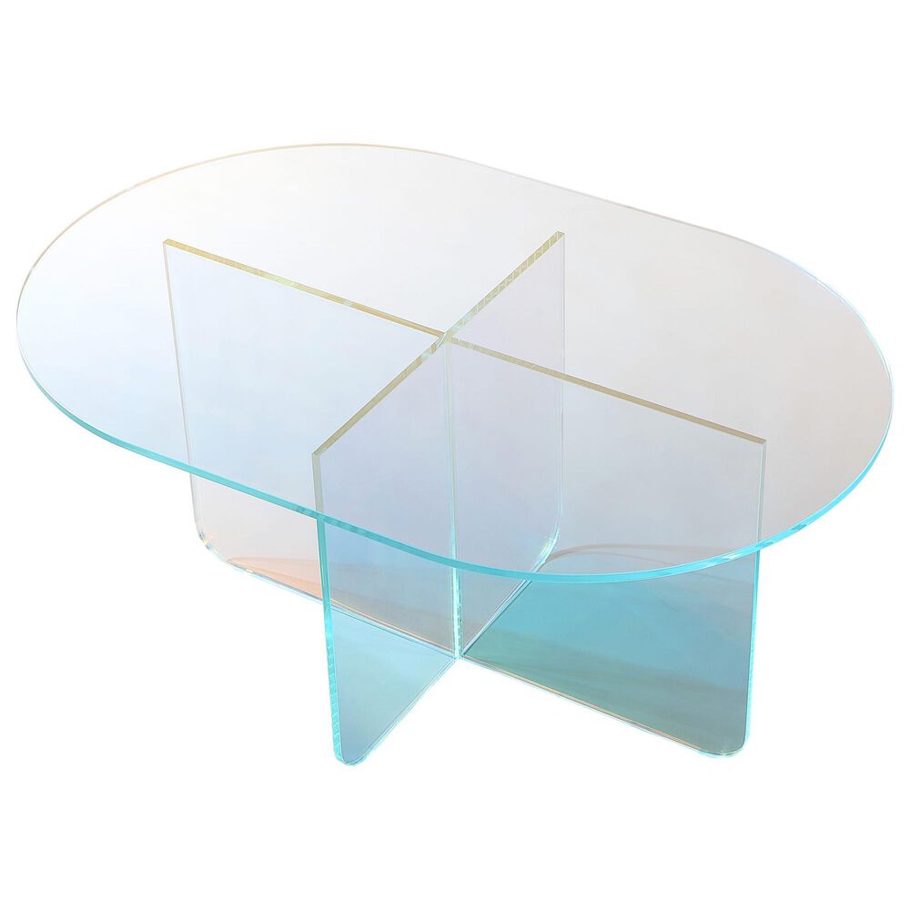 Urban Home Fomo Coffee Table in Iridescent Glass, , large