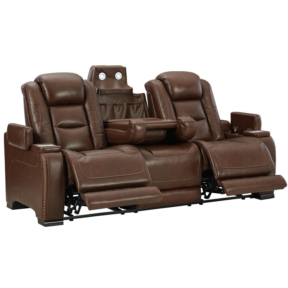Signature Design by Ashley The ManDen Power Reclining Sofa with