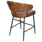 Home Trends & Design Eiffel and Essex 5-Piece Round Dining Set in Antique Natural Teakwood, Black and Powder Coated Black, , large
