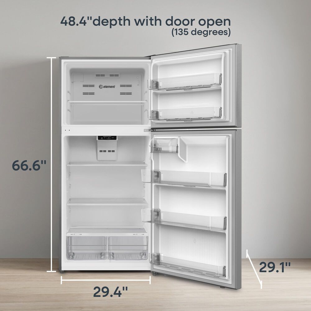 Element 18.2 Cu. Ft. Top Freezer Refrigerator in Stainless Steel, , large