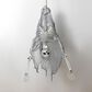 The Gerson Company Lighted Hanging Upside Down Skeleton in White, , large