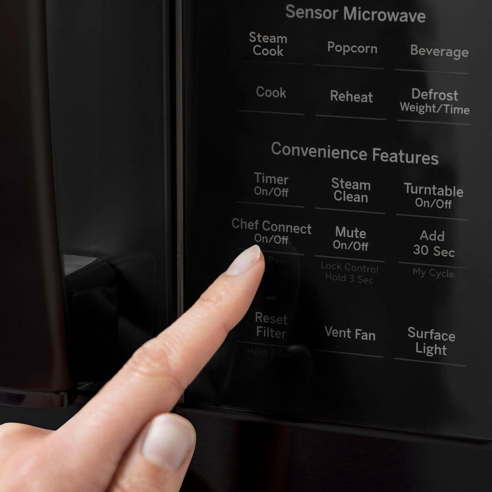 GE Profile 1.7 Cu. Ft. Convection Over-the-Range Microwave Oven in Black, , large